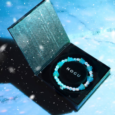 Polka Dot Blue | .925 Sterling Silver | Firefly Glass Berry Bracelet