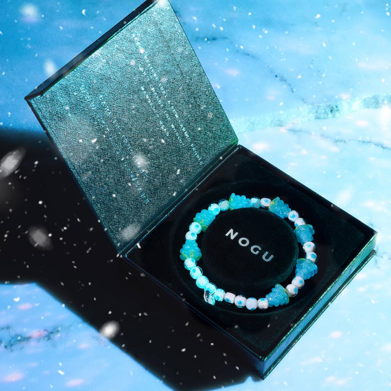 Polka Dot Blue | .925 Sterling Silver | Firefly Glass Berry Bracelet