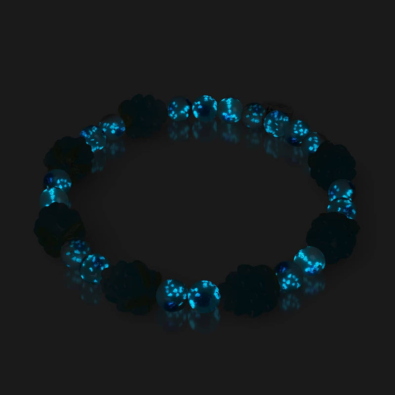 Polka Dot Blue | .925 Sterling Silver | Firefly Glass Berry Bracelet