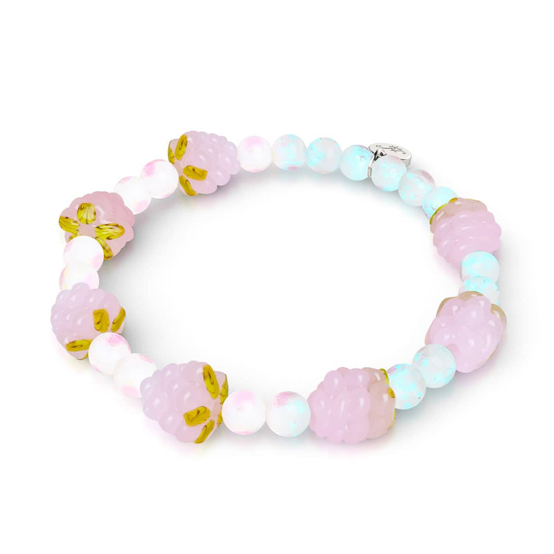 Polka Dot Pink | .925 Sterling Silver | Firefly Glass Berry Bracelet
