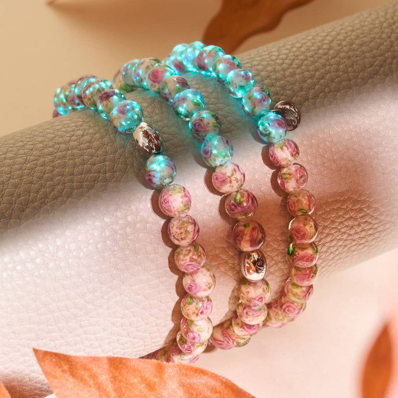 Primrose | .925 Sterling Silver | Firefly Glass Garden Bracelet