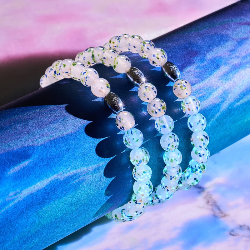 Purple Succulent | .925 Sterling Silver | Firefly Glass Bracelet