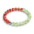 Red Holly x Frosted Mistletoe | .925 Sterling Silver | Firefly Glass Bracelet