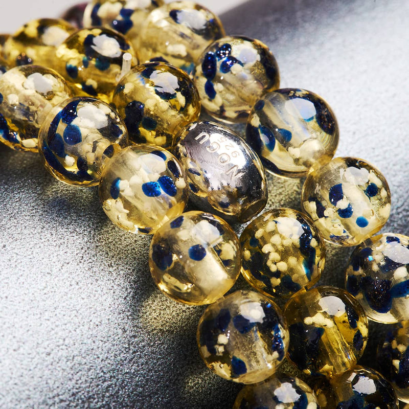 Sandstone Flame | .925 Sterling Silver | Firefly Glass Bracelet