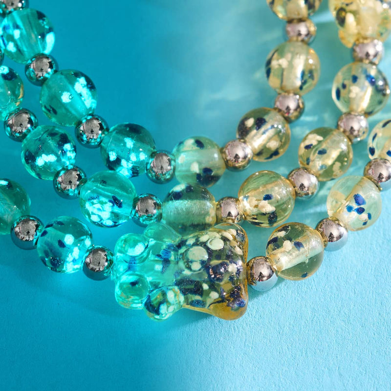 Sandy Shore | Silver | Firefly Glass Bear Bracelet