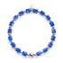 Sapphire | Silver | Firefly Glass Pebble Bracelet