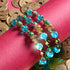 Sea Dragon | Enamel Lotus | Teal Firefly Glass Serpent Bracelet