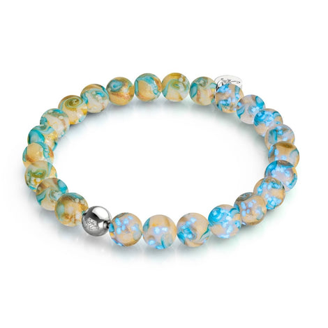 Seaglass Drift | Cerulean Sands | Firefly Glass Swirl Bracelet