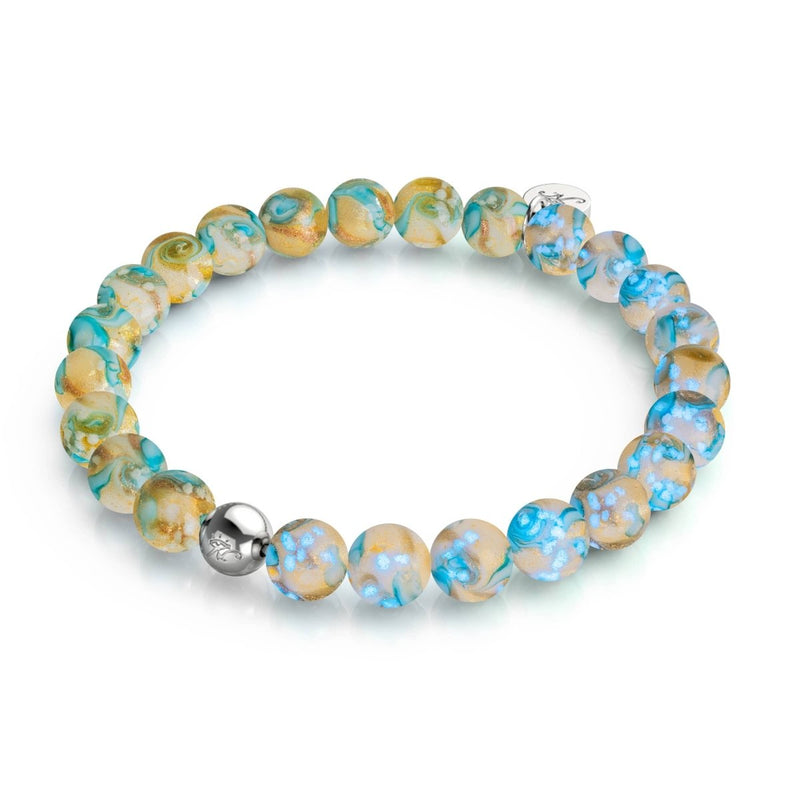 Seaglass Drift | Cerulean Sands | Firefly Glass Swirl Bracelet