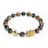 Shadow Dragon | Enamel Lotus | Onyx Firefly Glass Serpent Bracelet