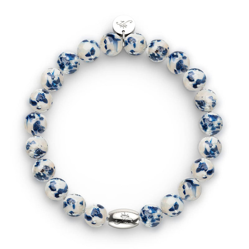 Starlit Waves | .925 Sterling Silver | Firefly Glass Bracelet