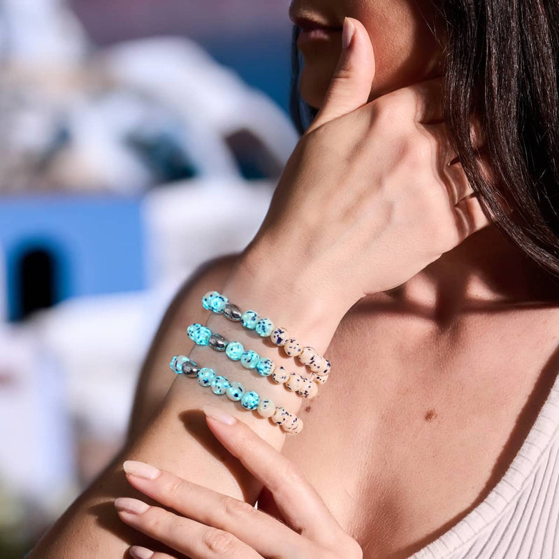 Sunset Sands | .925 Sterling Silver | Firefly Glass Bracelet