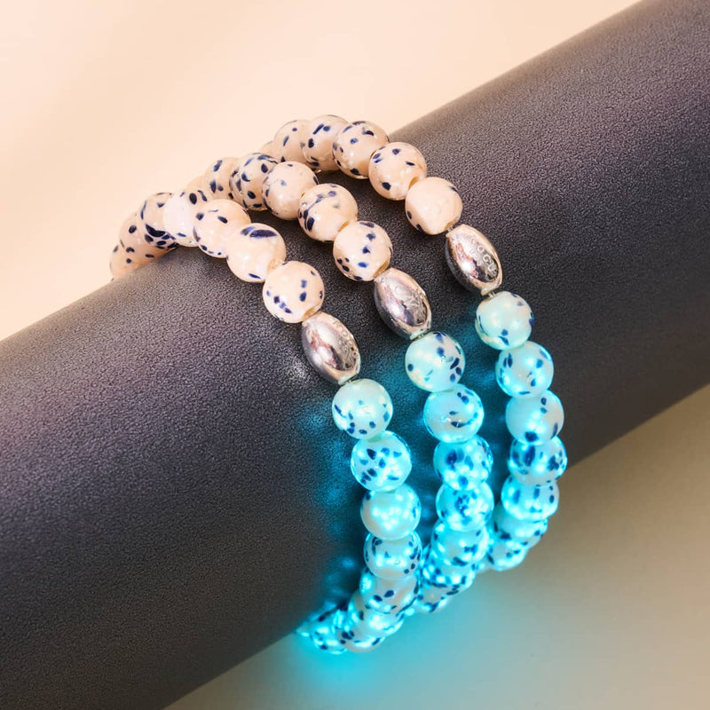 Sunset Sands | .925 Sterling Silver | Firefly Glass Bracelet