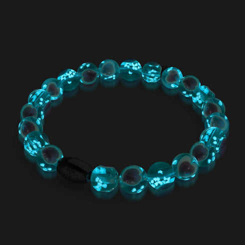 Teal x Pink | .925 Sterling Silver | Firefly Glass Love Bracelet