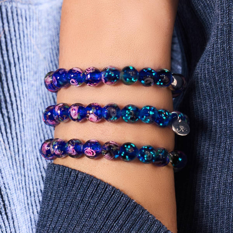 Topaz Garden | .925 Sterling Silver | Firefly Glass Garden Bracelet