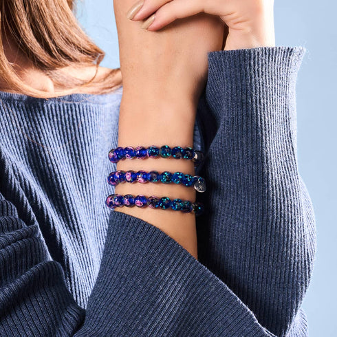 Topaz Garden | .925 Sterling Silver | Firefly Glass Garden Bracelet