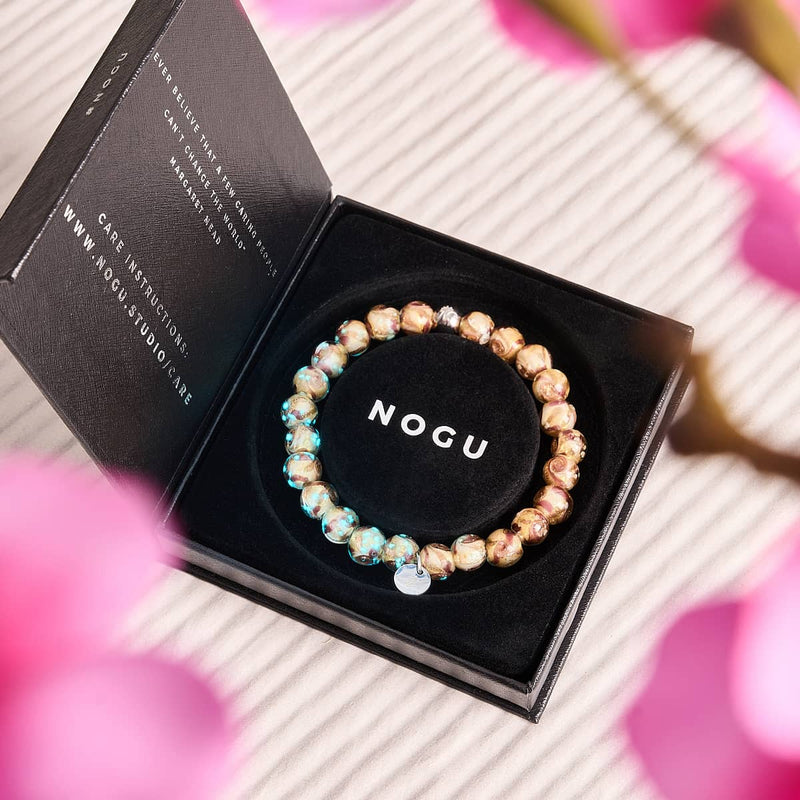 Velvet Plum | Purple Caramel | Firefly Glass Swirl Bracelet