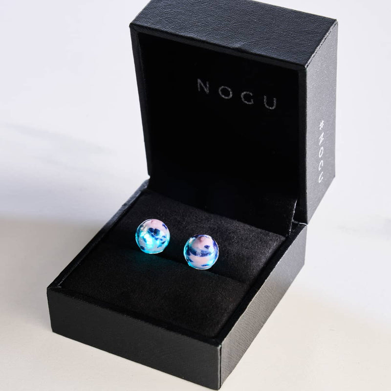 Blue Iris | .925 Sterling Silver | Firefly Glass Stud Earrings