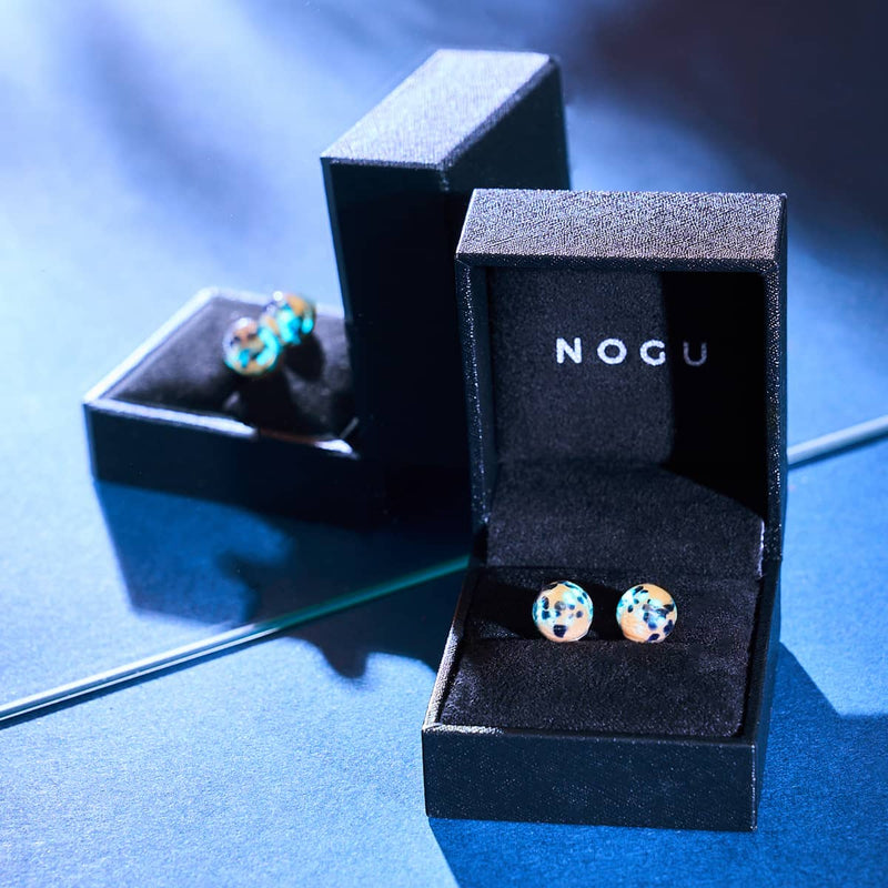 Blueberry Cobbler | .925 Sterling Silver | Firefly Glass Stud Earrings