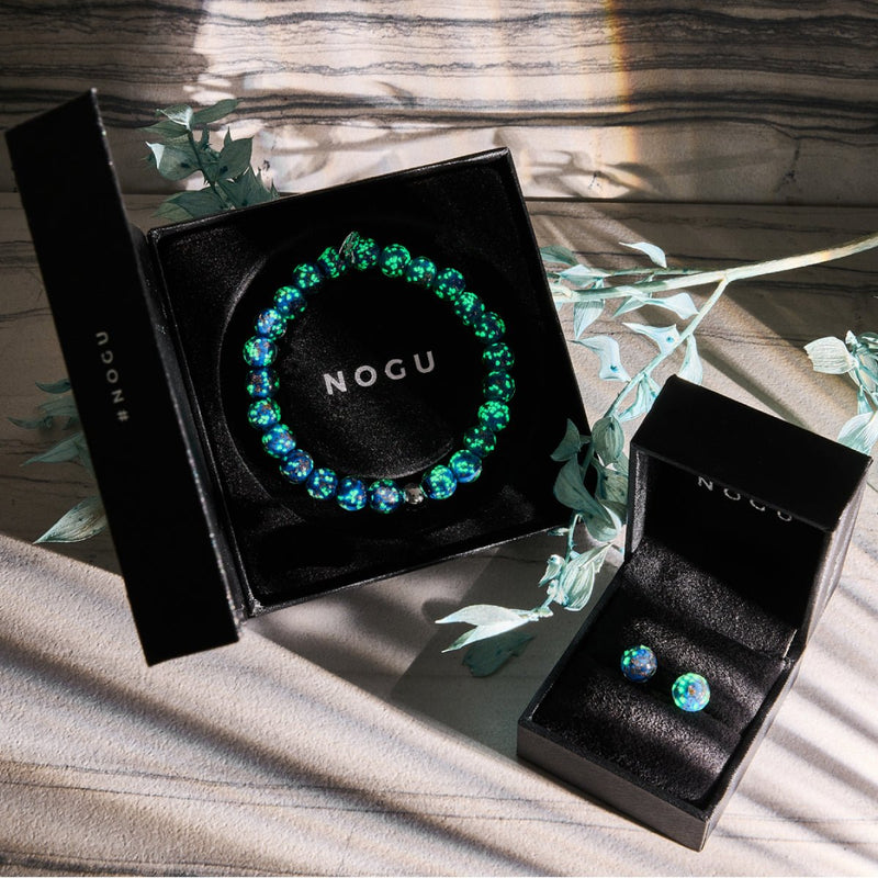 Cobalt | .925 Sterling Silver | Firefly Glass Stud Earrings