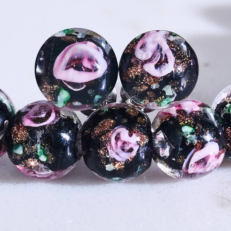 Enchanted Rose | .925 Sterling Silver | Firefly Glass Stud Earrings