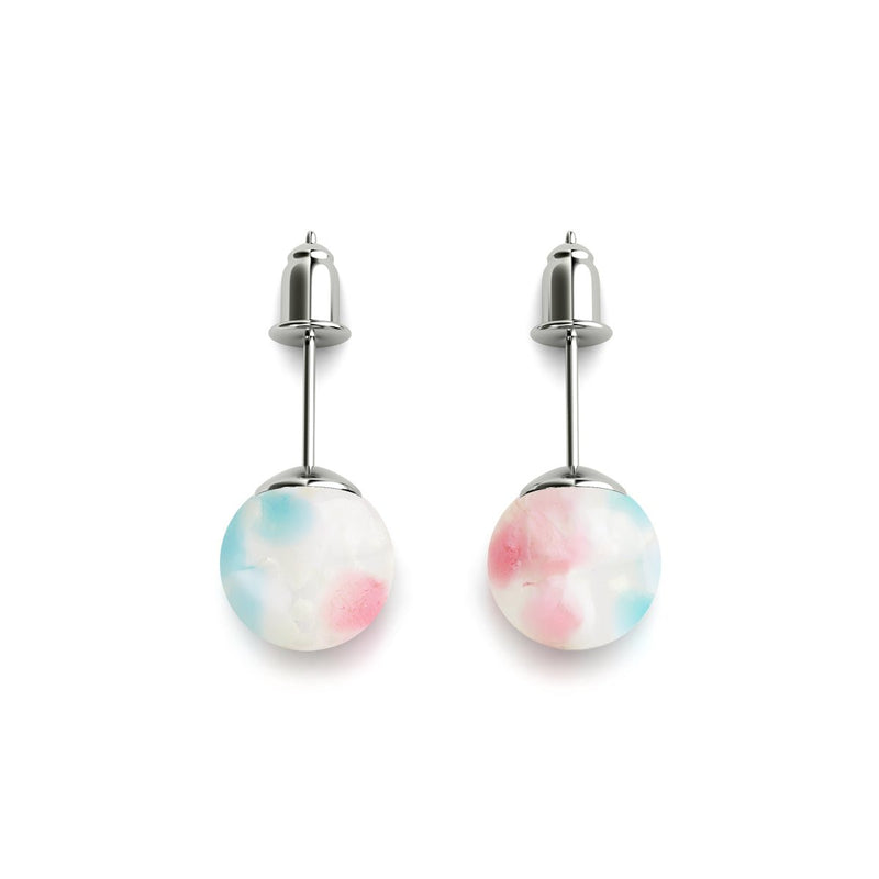 Orchid Blooms | .925 Sterling Silver | Firefly Glass Blossom Earrings