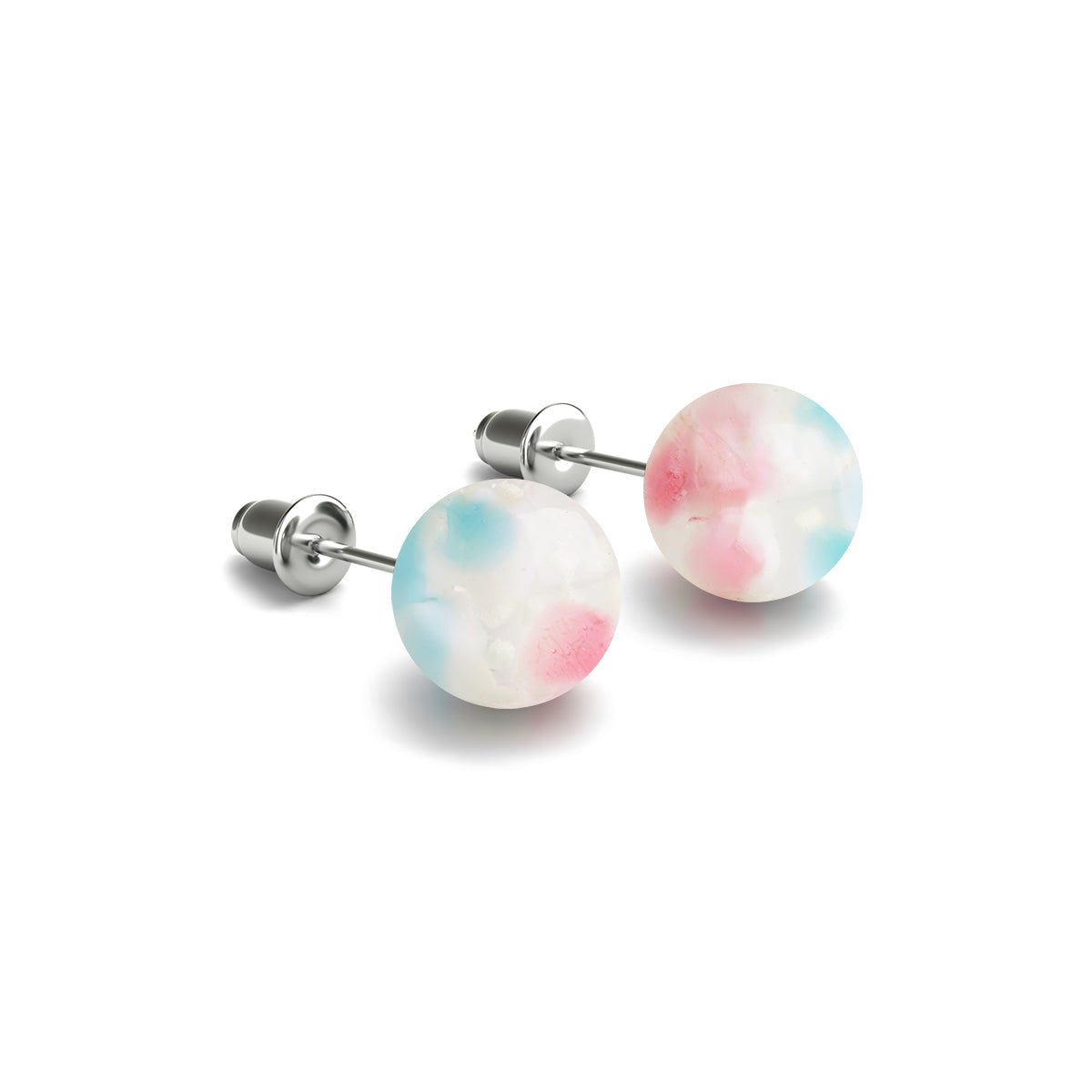 Orchid Blooms | .925 Sterling Silver | Firefly Glass Blossom Earrings