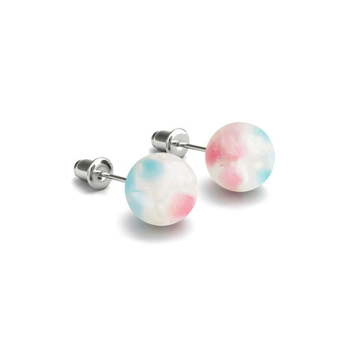 Orchid Blooms | .925 Sterling Silver | Firefly Glass Blossom Earrings