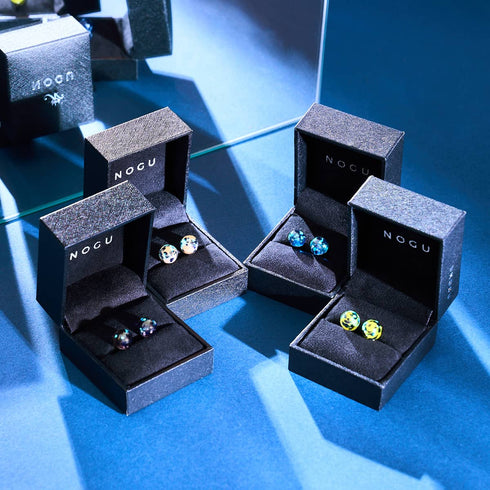 Purple Elixir | .925 Sterling Silver | Firefly Glass Stud Earrings