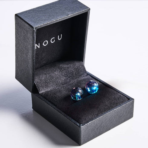 Purple Elixir | .925 Sterling Silver | Firefly Glass Stud Earrings