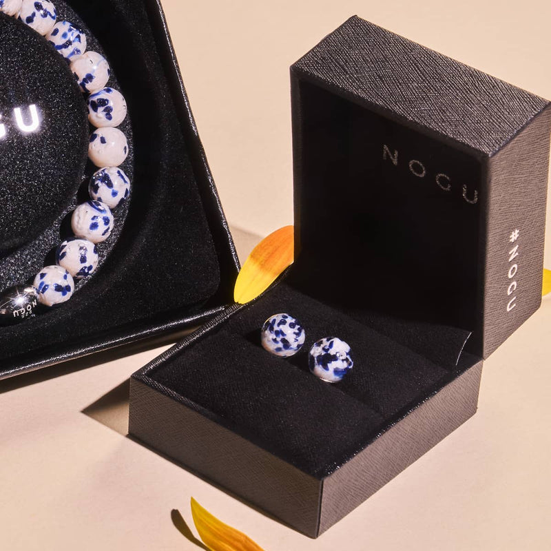 Starlit Waves | .925 Sterling Silver | Firefly Glass Stud Earrings