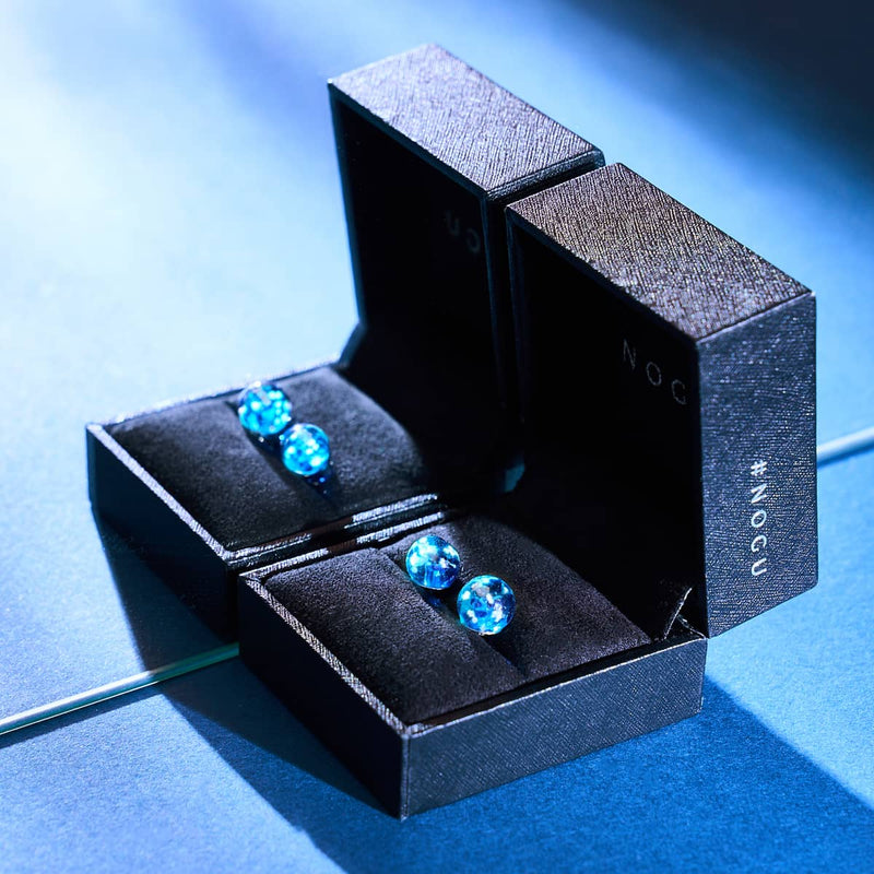 Topaz Flame | .925 Sterling Silver | Firefly Glass Stud Earrings