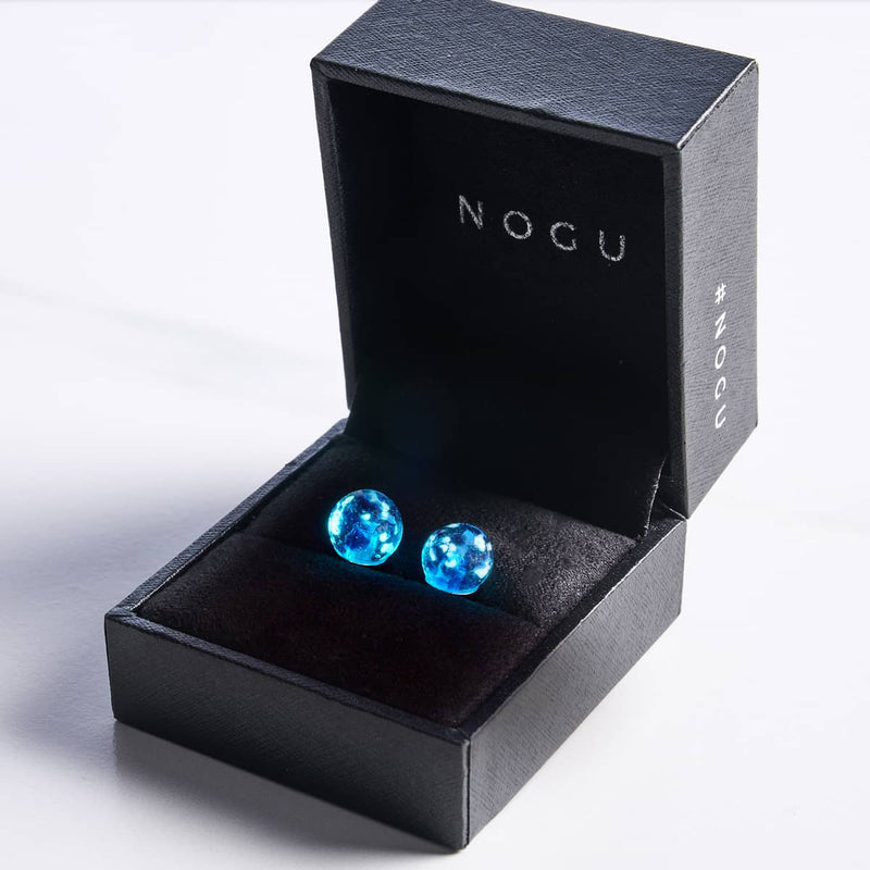 Topaz Flame | .925 Sterling Silver | Firefly Glass Stud Earrings