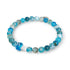 Light Blue Agate | .925 Sterling Silver | Firefly Glass Mushroom Gemstone Bracelet