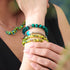 Ocean Blue | Silver | Firefly Glass Mushroom Essence Bracelet