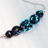 Pitch Black | .925 Sterling Silver | Firefly Glass Infinity Clasp Necklace