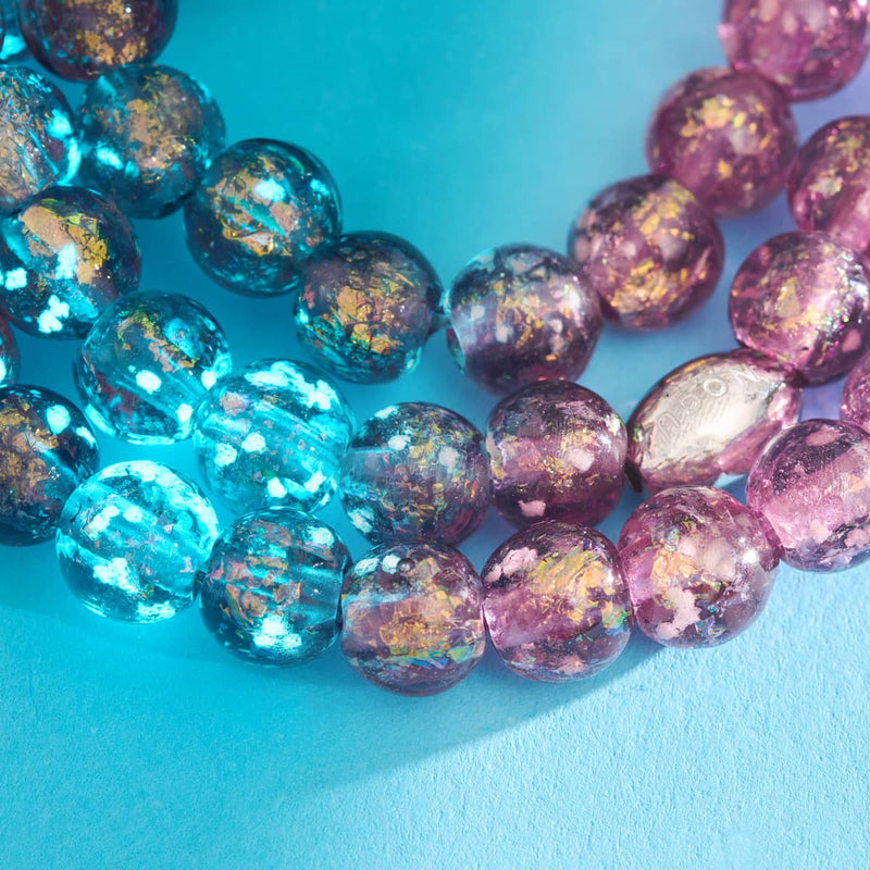 Amethyst Spark | .925 Sterling Silver | Firework Glass Bracelet