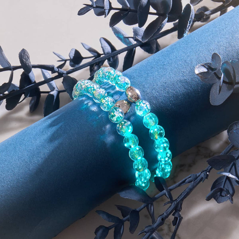 Aurora Spark | .925 Sterling Silver | Firework Glass Bracelet