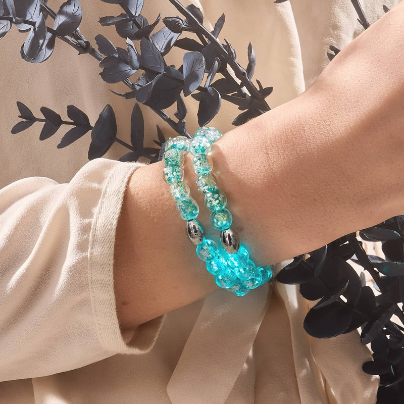 Aurora Spark | .925 Sterling Silver | Firework Glass Bracelet