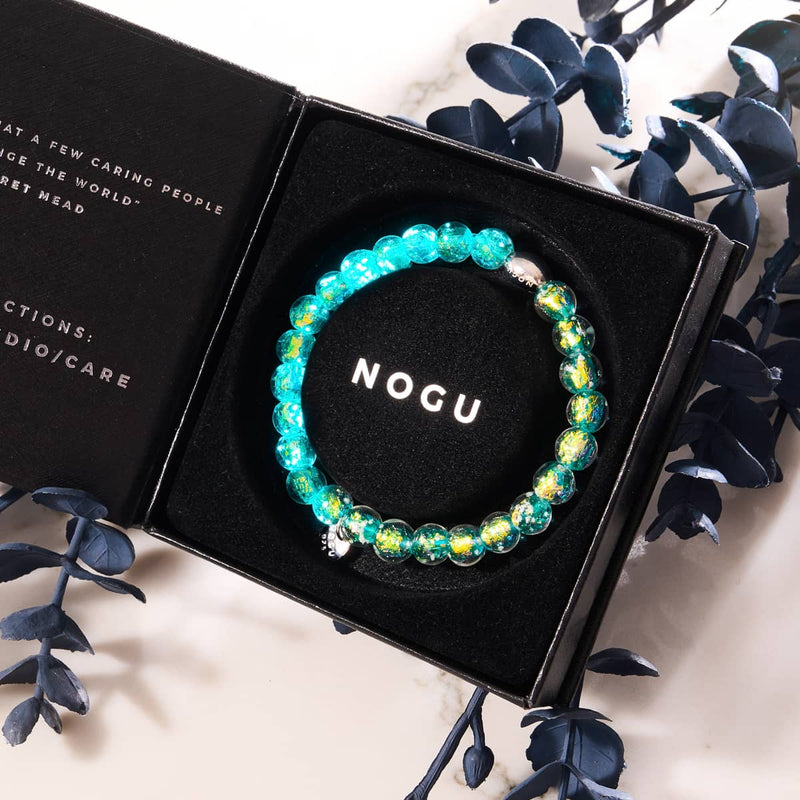 Aurora Spark | .925 Sterling Silver | Firework Glass Bracelet