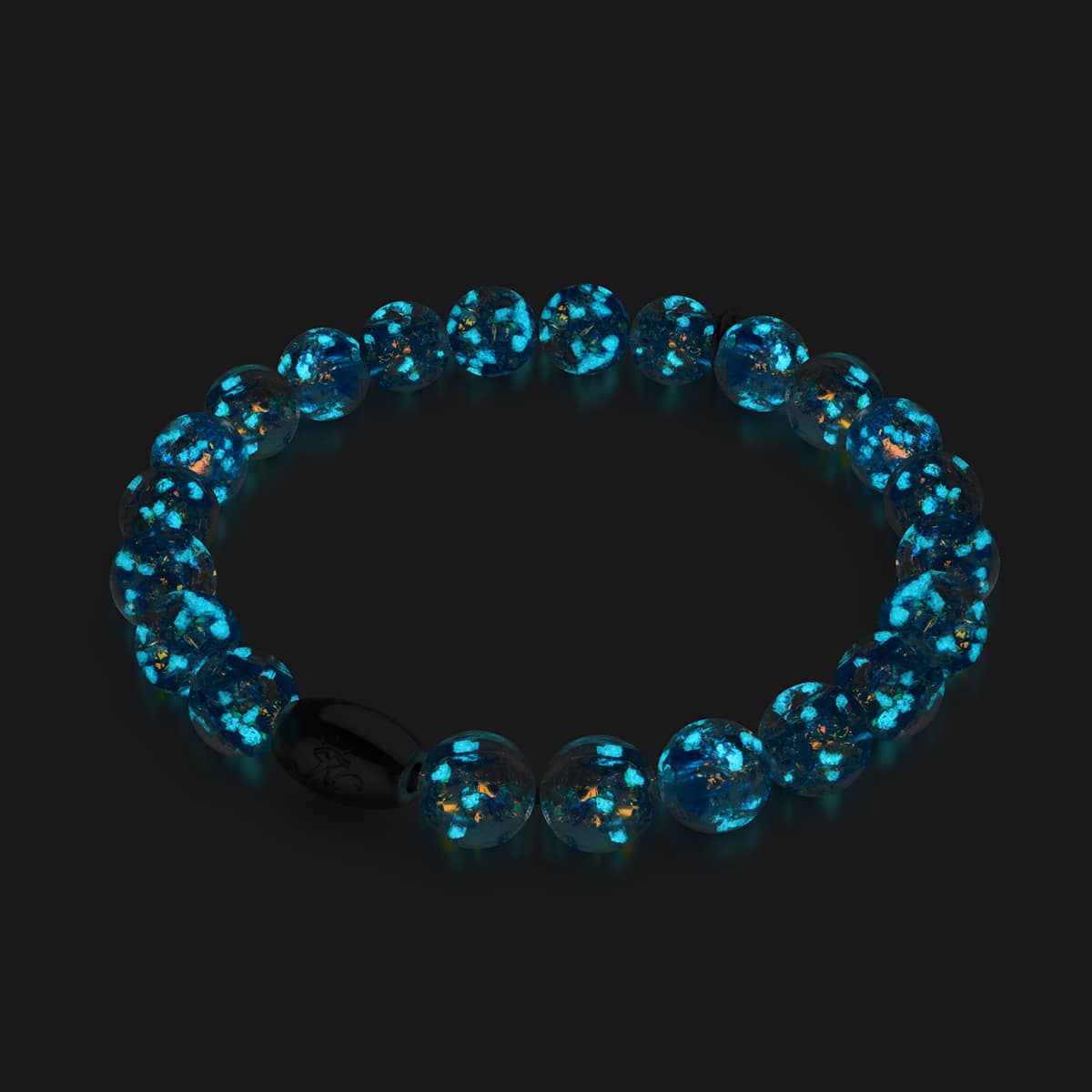 Azure Flare | .925 Sterling Silver | Firework Glass Bracelet