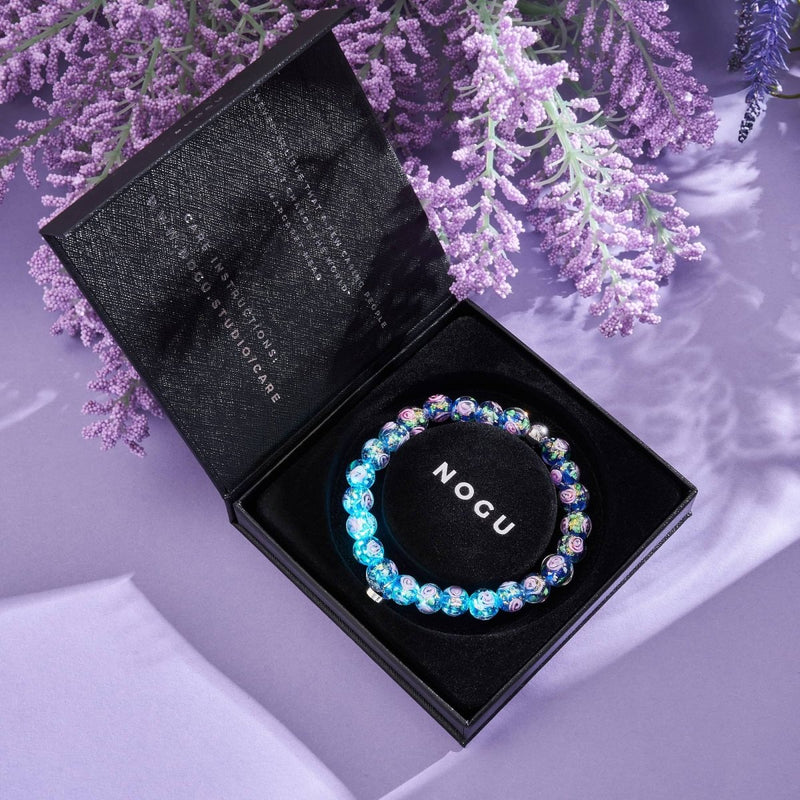 Blue Hibiscus | Firework Glass Garden Bracelet