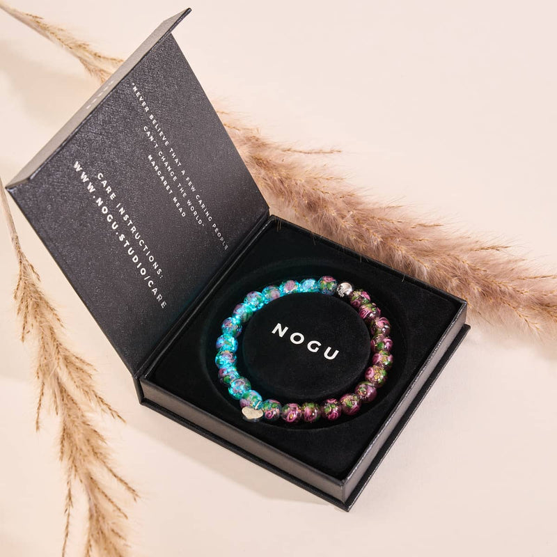 Purple Clematis | Firework Glass Garden Bracelet