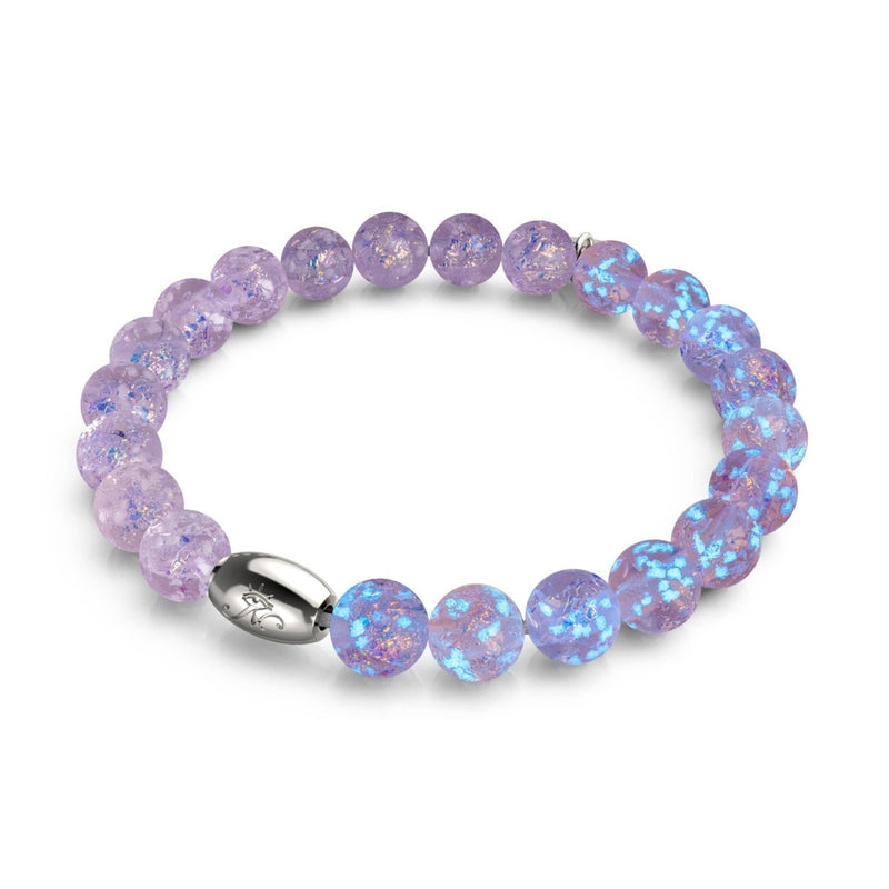 Violet Glimmer | .925 Sterling Silver | Firework Glass Bracelet