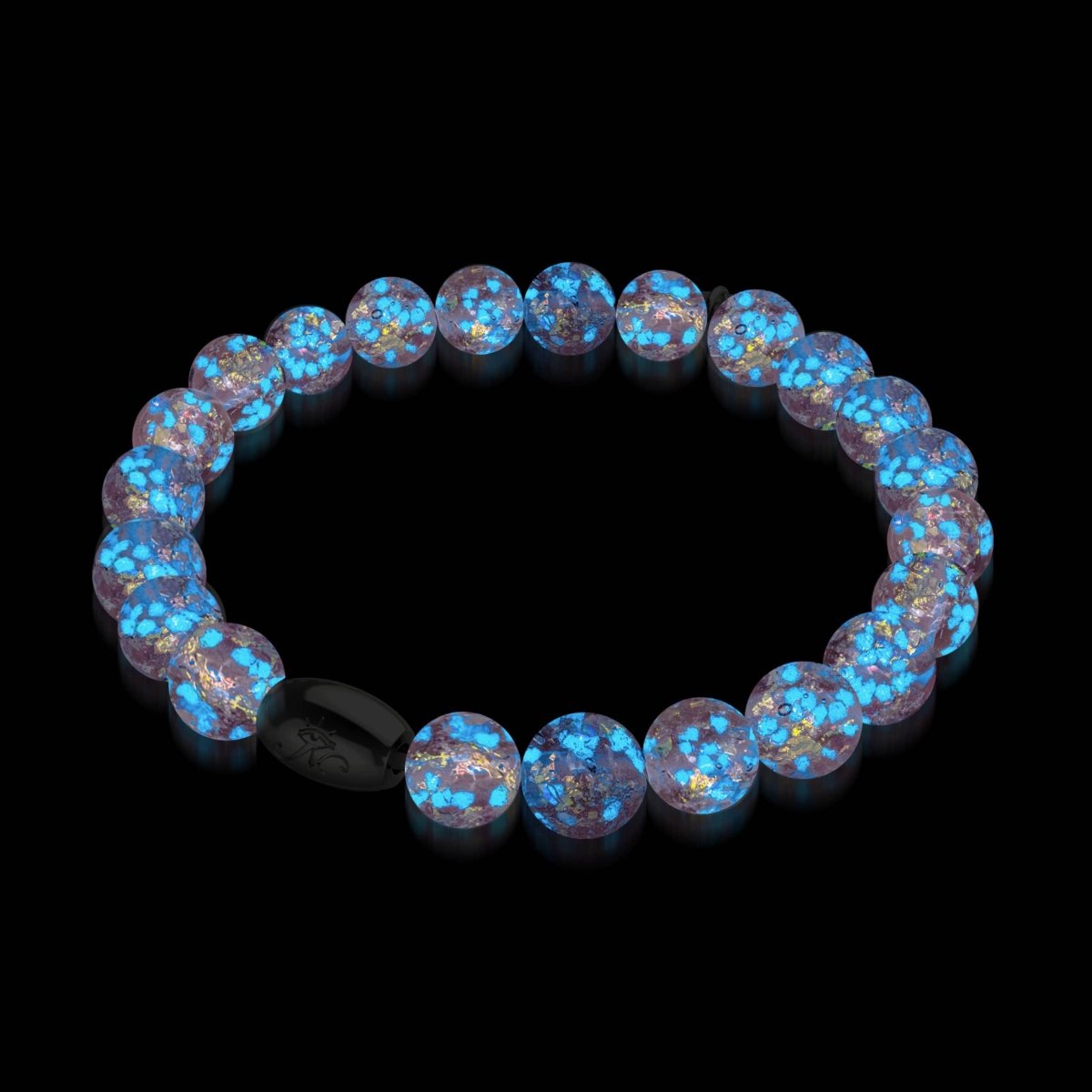 Violet Glimmer | .925 Sterling Silver | Firework Glass Bracelet