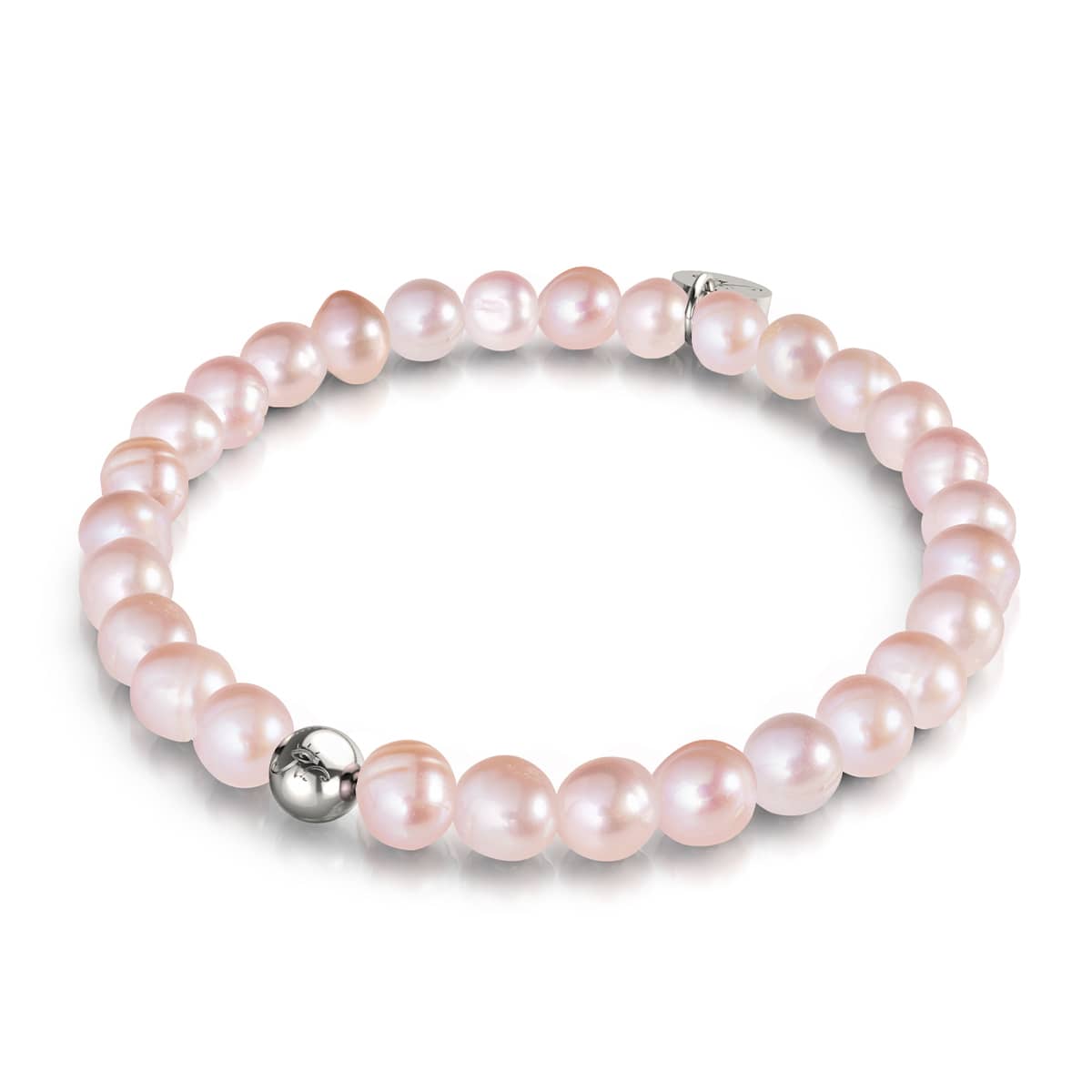 Blush Pink | .925 Sterling Silver | Freshwater Pearl Bracelet