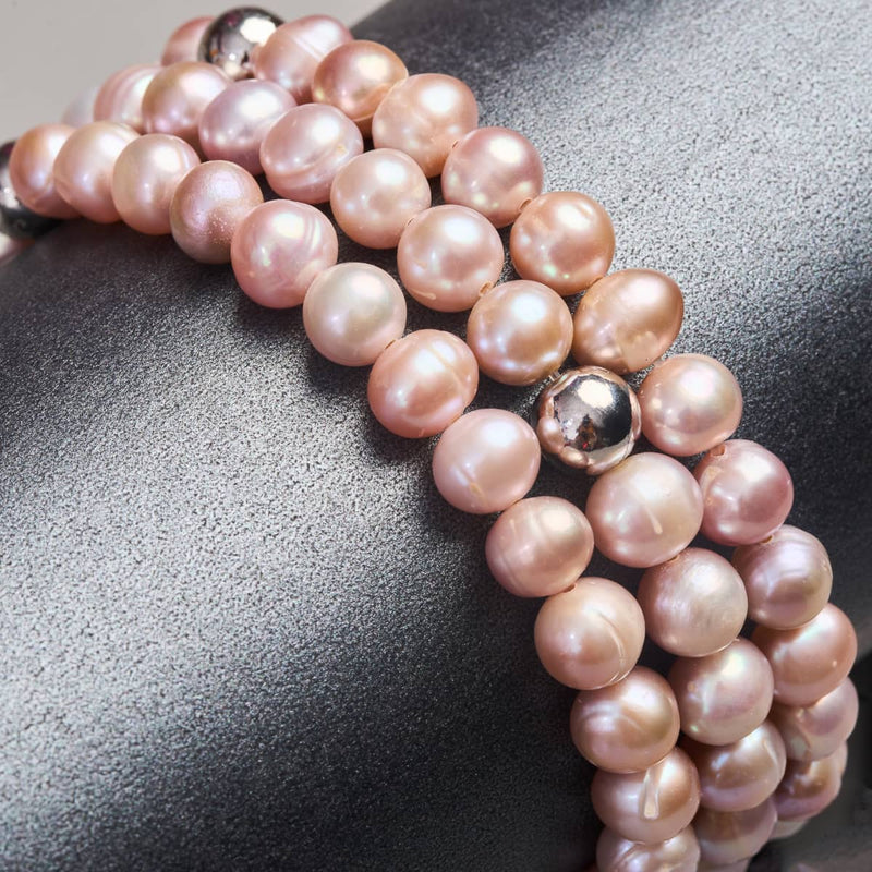 Blush Pink | .925 Sterling Silver | Freshwater Pearl Bracelet