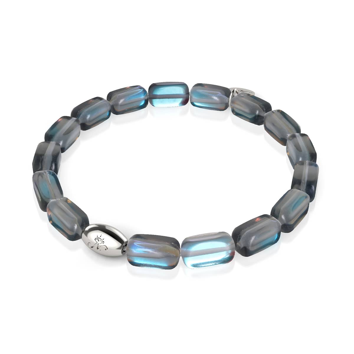 Milky Way | .925 Sterling Silver | Galaxy Glass Pebble Bracelet