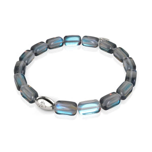 Milky Way | .925 Sterling Silver | Galaxy Glass Pebble Bracelet