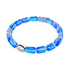 Sapphire Supernova | .925 Sterling Silver | Galaxy Glass Pebble Bracelet
